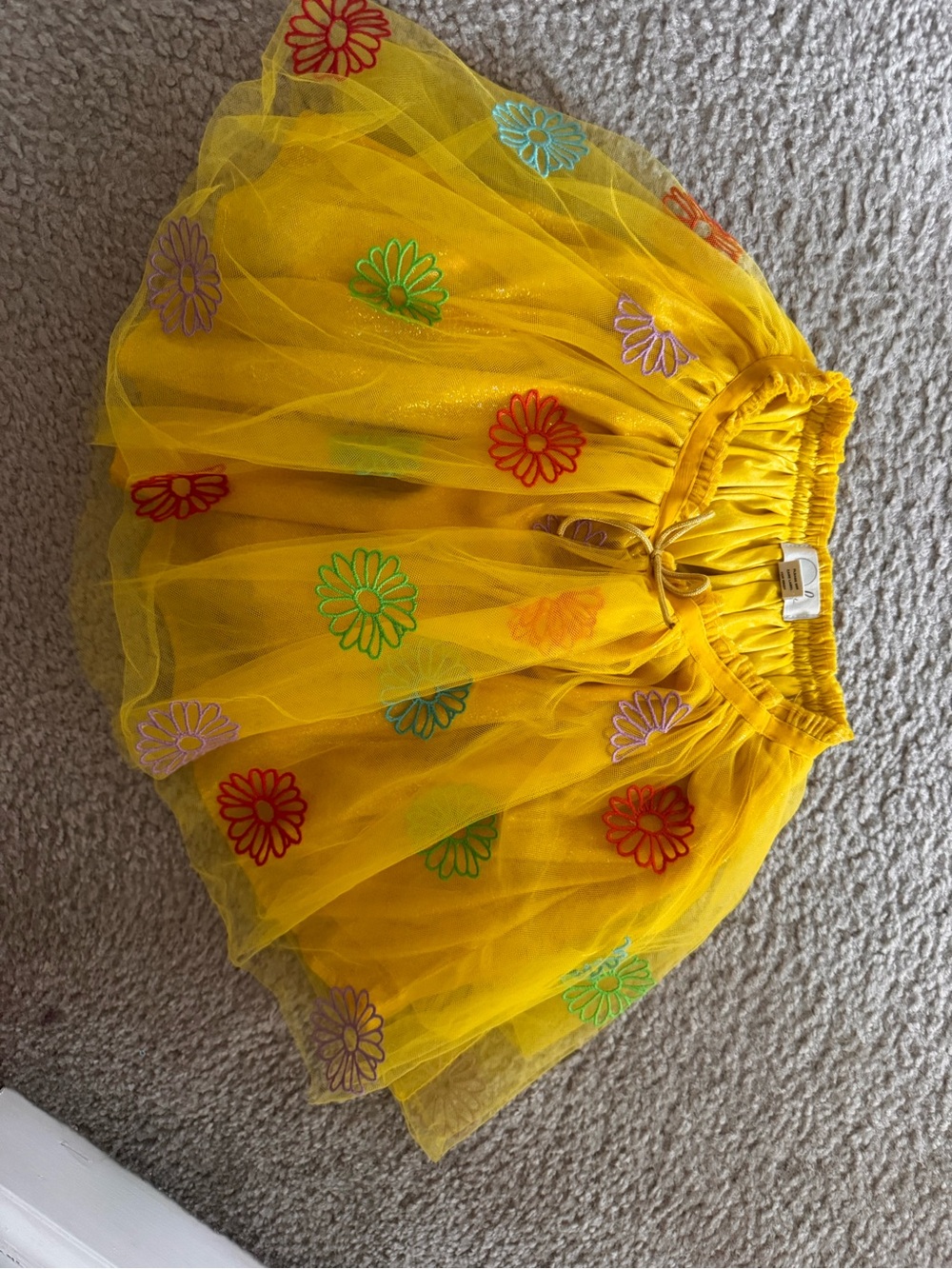 Peek Bright Yellow Elastic Waist Skirt